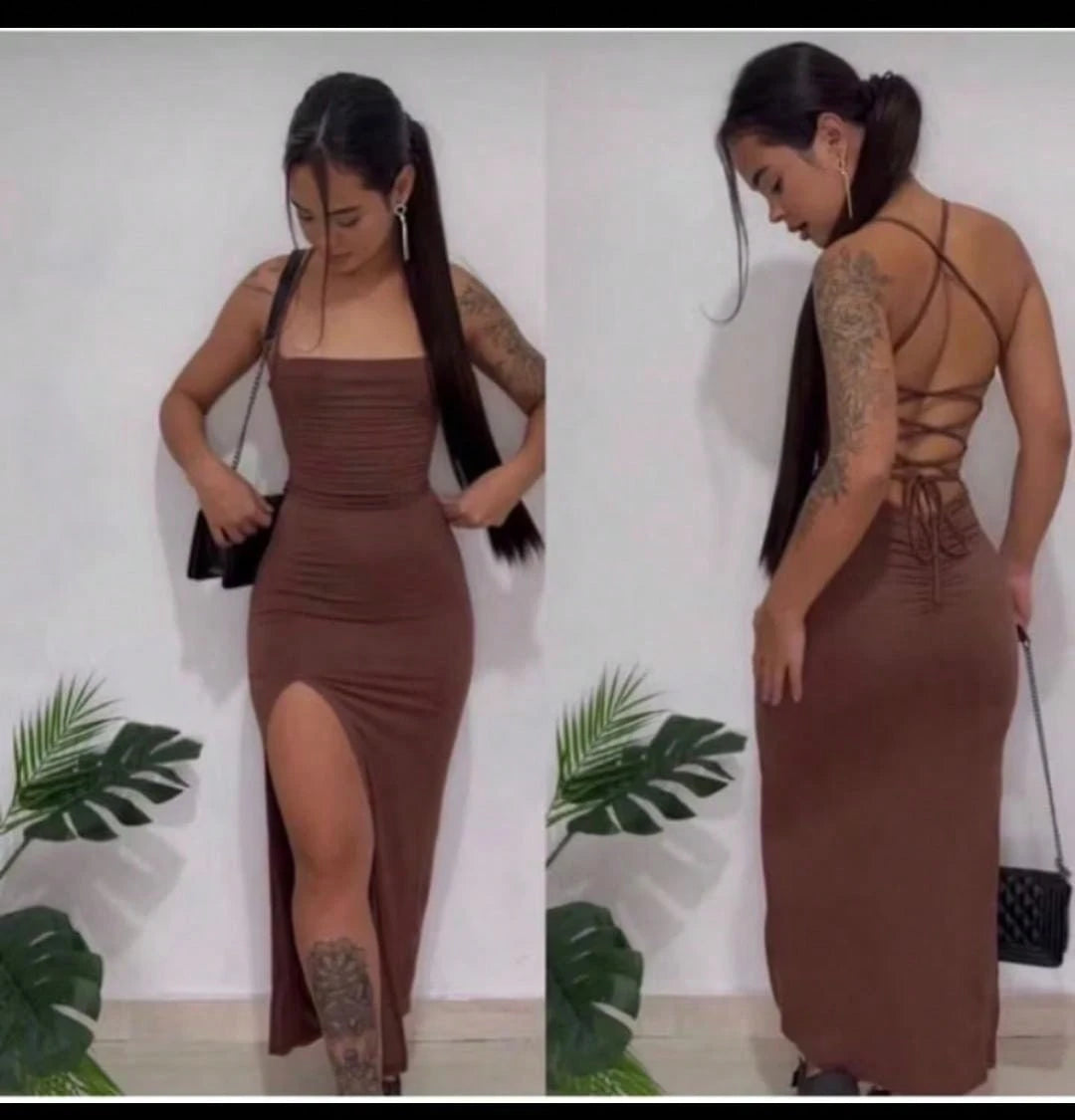 Vestido De Alçinha Midi Com Bojo Canelado