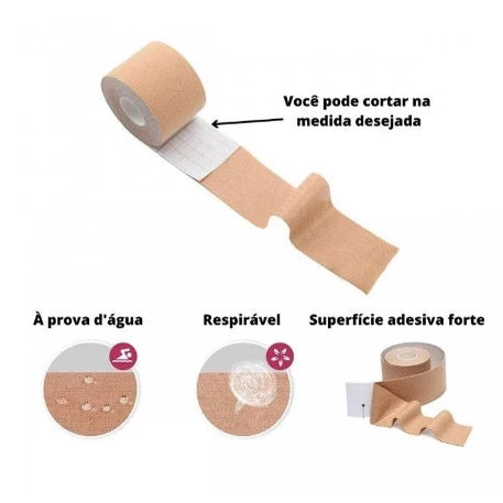 Sutiã Adesivo Fita Boob Taype levanta Seios BooB Up Invisível