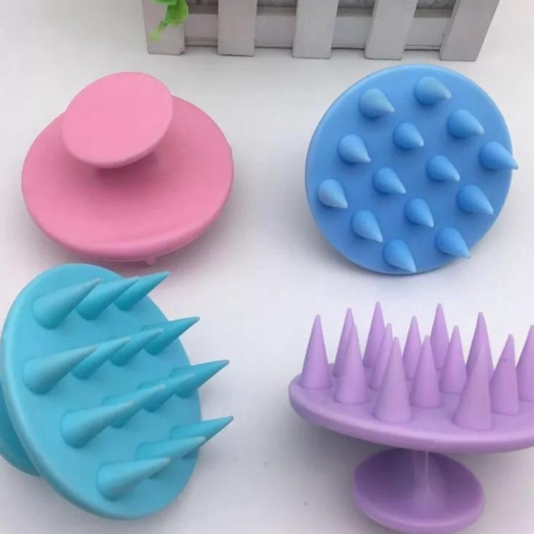 KIT 3 Escova De Lavar Cabelo de Silicone Auxilia O Crescimento Diminui A Quebra