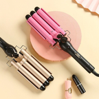 Chapinha Triondas Ondulador Formador Triplo 22mm Modelador de Cachos Onda Cabelo Cerâmica 200°C