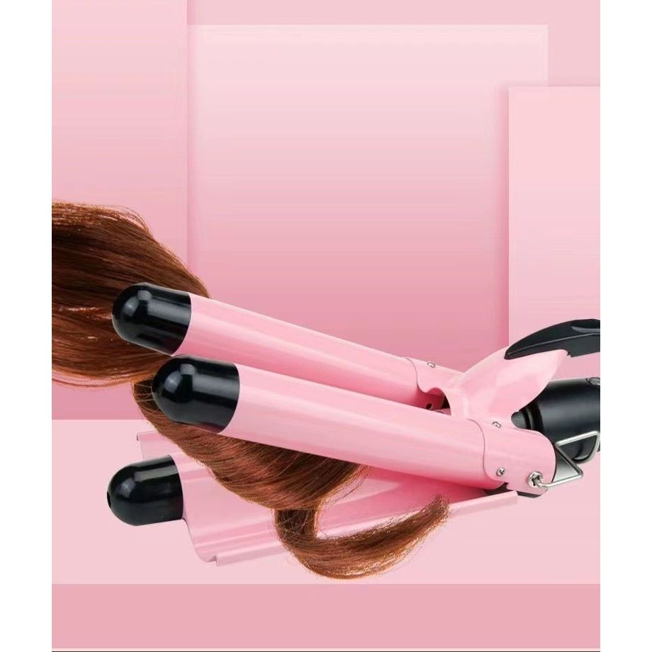 Chapinha Triondas Ondulador Formador Triplo 22mm Modelador de Cachos Onda Cabelo Cerâmica 200°C