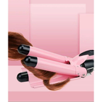 Chapinha Triondas Ondulador Formador Triplo 22mm Modelador de Cachos Onda Cabelo Cerâmica 200°C