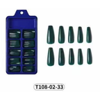 Kit 100 Unhas Postiças Bailarina – Natural / Branca / Transparente