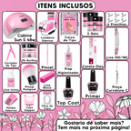 Kit Unha Gel Acrigel Fibra Para Iniciantes Completo Cabine Sun 5 estufa Unhas lixadeira elétrica Manicure Profissional