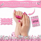 Kit Unha Gel Acrigel Fibra Para Iniciantes Completo Cabine Sun 5 estufa Unhas lixadeira elétrica Manicure Profissional