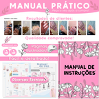 Kit Unha Gel Acrigel Fibra Para Iniciantes Completo Cabine Sun 5 estufa Unhas lixadeira elétrica Manicure Profissional