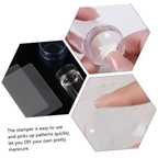 Carimbo De Unha Silicone Transparente Nailart Para Francesinha