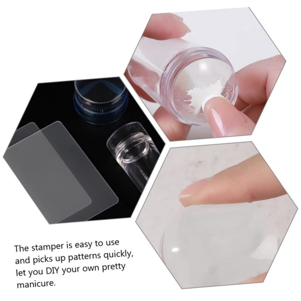 Carimbo De Unha Silicone Transparente Nailart Para Francesinha