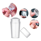 Carimbo De Unha Silicone Transparente Nailart Para Francesinha