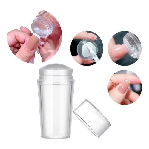 Carimbo De Unha Silicone Transparente Nailart Para Francesinha