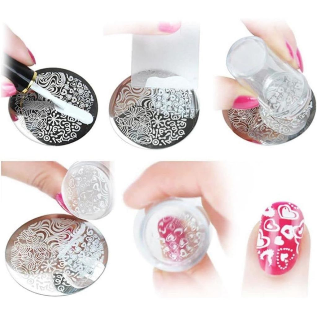 Carimbo De Unha Silicone Transparente Nailart Para Francesinha