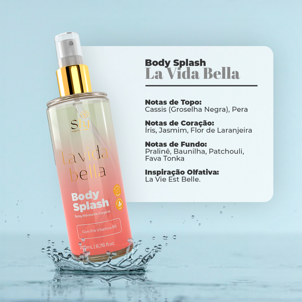Body Splash Desodorante Colônia Feminino 200ml – Frescor, Elegância e Sofisticação