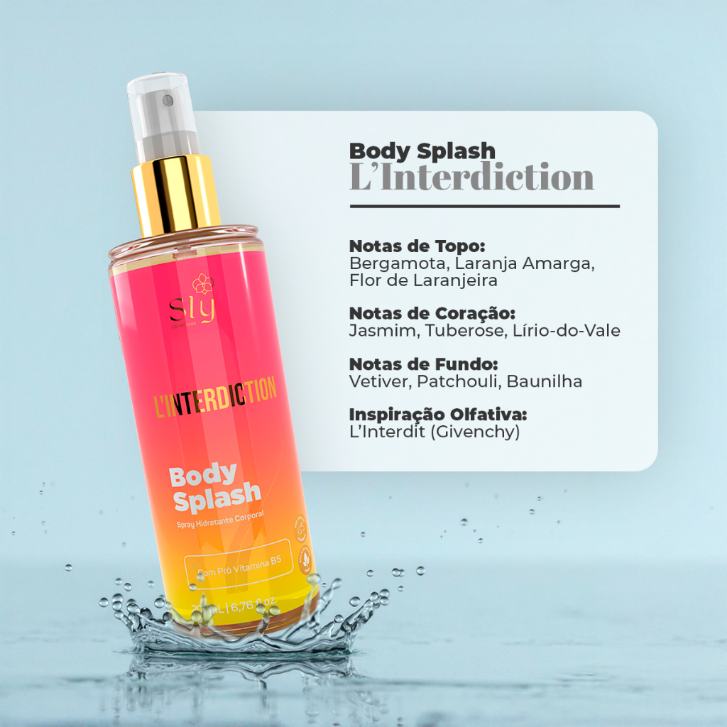 Body Splash Desodorante Colônia Feminino 200ml – Frescor, Elegância e Sofisticação