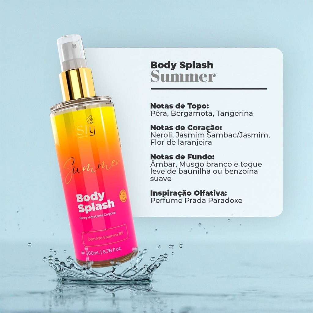 Body Splash Desodorante Colônia Feminino 200ml – Frescor, Elegância e Sofisticação
