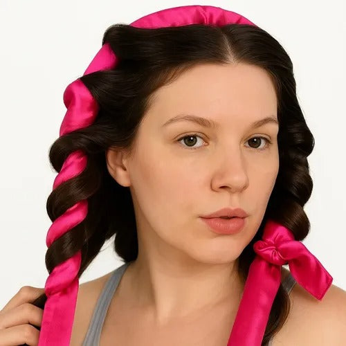 Modelador de Cachos sem Calor | Heatless Curl em Cetim + 2 Xuxinhas