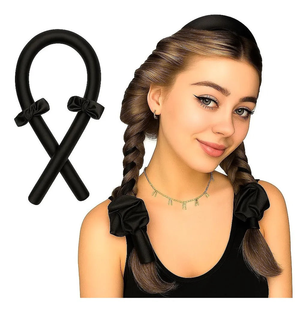 Modelador de Cachos sem Calor | Heatless Curl em Cetim + 2 Xuxinhas