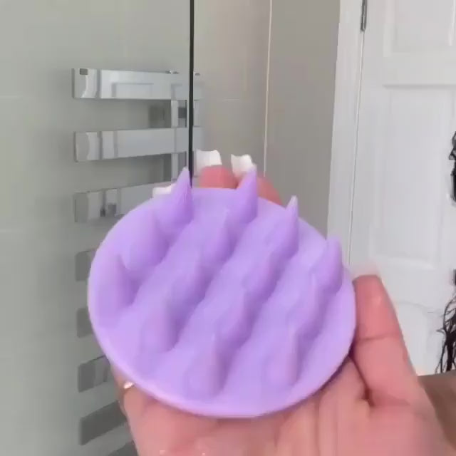 Escova De Lavar Cabelo de Silicone - Auxilia O Crescimento E Diminui A Queda