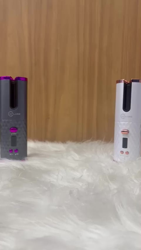 Modelador de Cachos Automático Sem Fio – Tambor Cerâmico de Turmalina