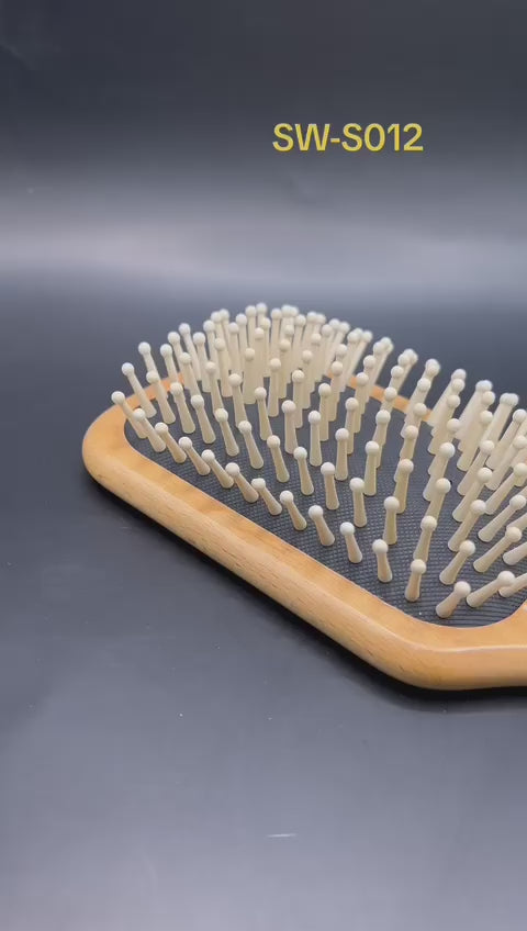 Escova de Bambu Natural – Sustentável, Anti-Frizz, Antiestática e Biodegradável