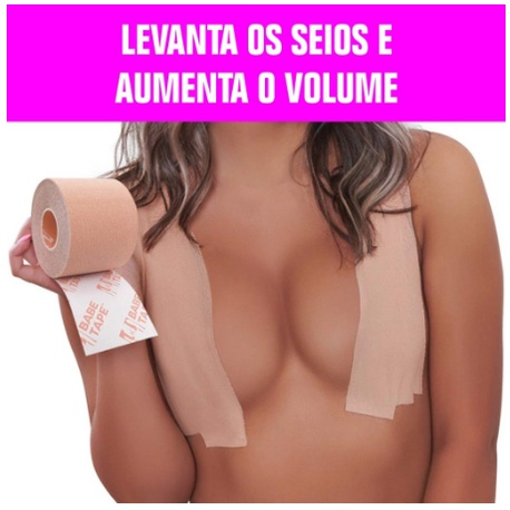 Sutiã Adesivo Fita Boob Taype levanta Seios BooB Up Invisível