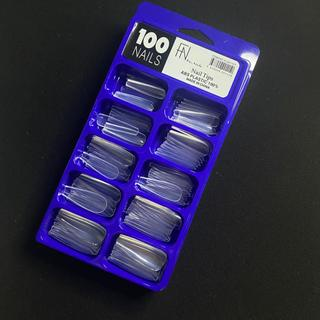 Kit 100 Unhas Postiças Bailarina – Natural / Branca / Transparente