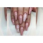 Kit 100 Unhas postiça Bailarina Natural Branca/transparente