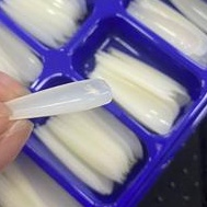 Kit 100 Unhas Postiças Bailarina – Natural / Branca / Transparente