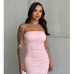 Vestido Midi Tomara que Caia Tubinho Canelado - Cores do Verão Estilo Blogueira para Arrasar!