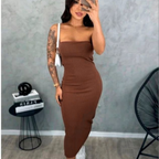 Vestido Midi Tomara que Caia Tubinho Canelado - Cores do Verão Estilo Blogueira para Arrasar!