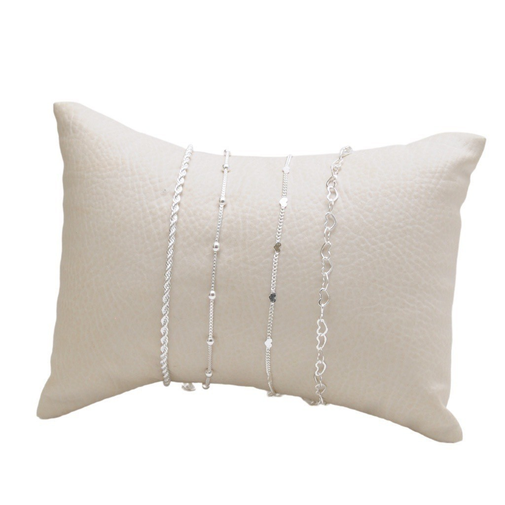 Kit 04 Pulseiras Prata 925 Femininas Banhadas a ouro 18k