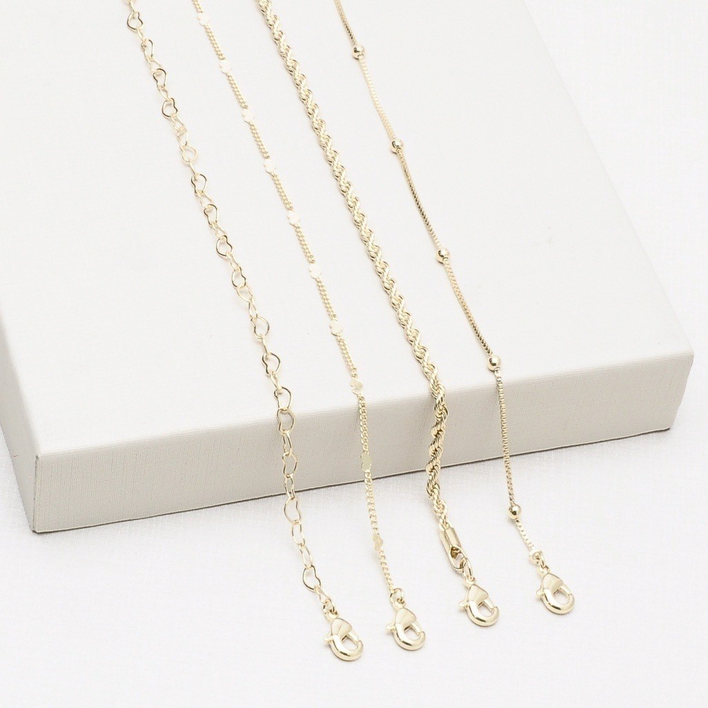 Kit 04 Pulseiras Prata 925 Femininas Banhadas a ouro 18k